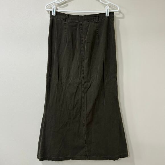 Moa Womens Size Small Army Green High Rise Flared Maxi Skirt Grunge Y2K Boho - Picture 5 of 5